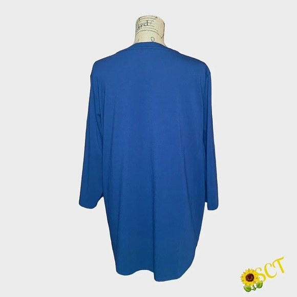 Herosa - 2X  Navy Blue Blouse - Picture 3 of 4